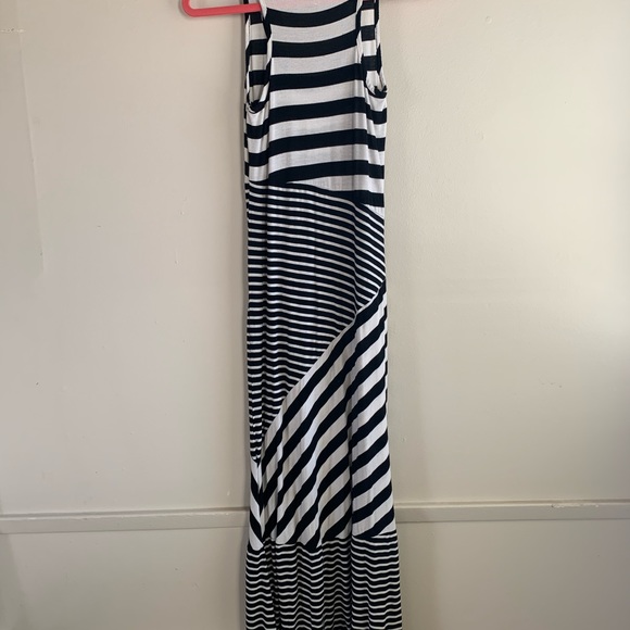 MAXI DRESS BLACK WHITE PANEL S - Picture 4 of 7